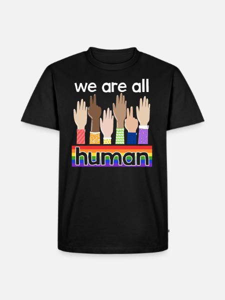 LGBTQ We are all people - Men's Premium Organic T-Shirt - black