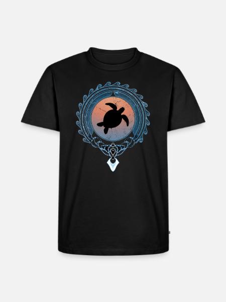 sea turtle - Men's Premium Organic T-Shirt - black