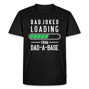 Papa Jokes Blagues papa Papa Papa-A-Base - T-shirt Premium bio Homme - noir - Devant - Nico (187cm)
