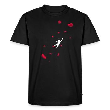 Escalade boulder paroi falaises Bouldern - T-shirt Premium bio Homme - noir - Devant - Nico (187cm)