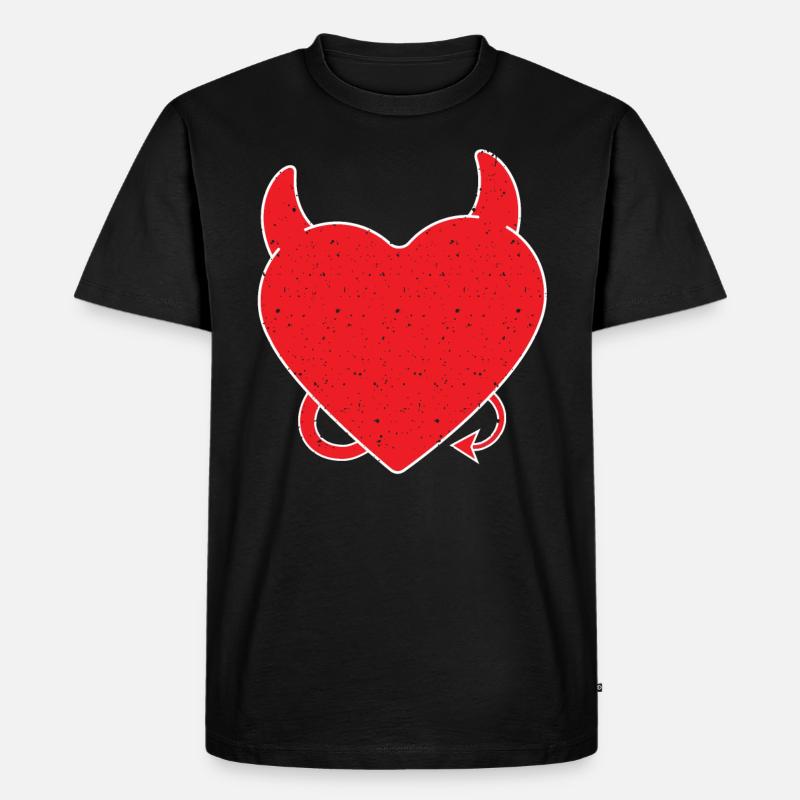Devil Teufel Dämon Engel Angelwings - Männer Premium Bio T-Shirt - Schwarz