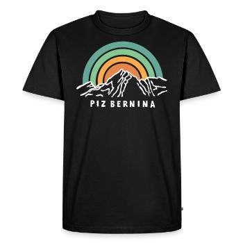 Piz Bernina Graubünden Suisse Randonnée Souvenir - T-shirt Premium bio Homme - noir - Devant - Nico (187cm)