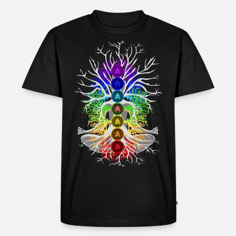 Chakra Harmonie - Männer Premium Bio T-Shirt - Schwarz