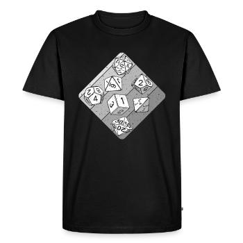 RPG Stylo et papier W20 Dés jeu de rôle Geek Dice - T-shirt Premium bio Homme - noir - Devant - Nico (187cm)
