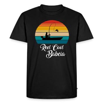 Reel Cool Babcia Fishing Gifts - Men's Premium Organic T-Shirt - black - Front - Nico (187cm)