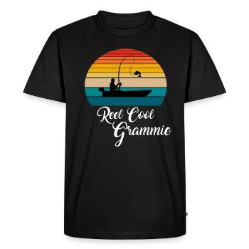 Cadeaux de pêche Reel Cool Grammie - T-shirt Premium bio Homme - noir - Devant - Nico (187cm)