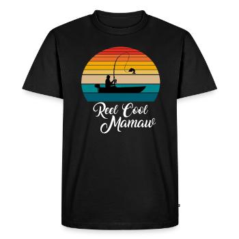 Reel Cool Mamaw Fishing Gifts - Men's Premium Organic T-Shirt - black - Front - Nico (187cm)