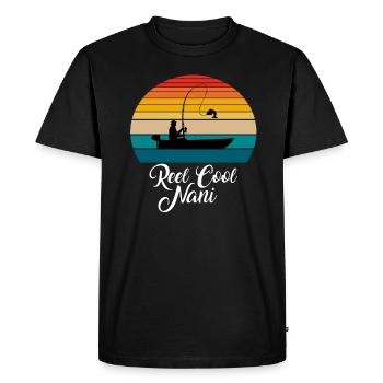 Reel Cool Nani Fishing Gifts - Men's Premium Organic T-Shirt - black - Front - Nico (187cm)