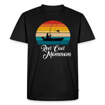 Reel Cool Mommom Fishing Gifts - Men's Premium Organic T-Shirt - black - Front - Nico (187cm)