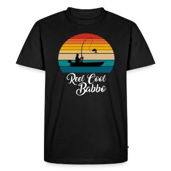 Reel Cool Babbo Fishing Gifts - Men's Premium Organic T-Shirt - black - Front - Nico (187cm)
