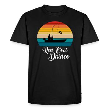 Reel Cool Daideo Fishing Gifts - Men's Premium Organic T-Shirt - black - Front - Nico (187cm)