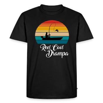 Reel Cool Drampa Fishing Gifts - Men's Premium Organic T-Shirt - black - Front - Nico (187cm)