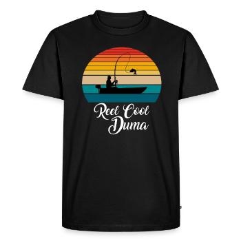 Reel Cool Duma Fishing Gifts - Men's Premium Organic T-Shirt - black - Front - Nico (187cm)