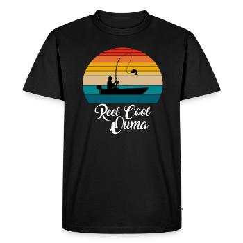 Reel Cool Ouma Fishing Gifts - Men's Premium Organic T-Shirt - black - Front - Nico (187cm)