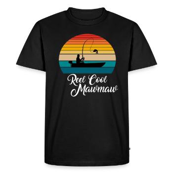 Reel Cool Mawmaw Fishing Gifts - Men's Premium Organic T-Shirt - black - Front - Nico (187cm)