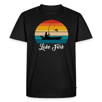 Lake Fork Fishing Spot - Men's Premium Organic T-Shirt - black - Front - Nico (187cm)