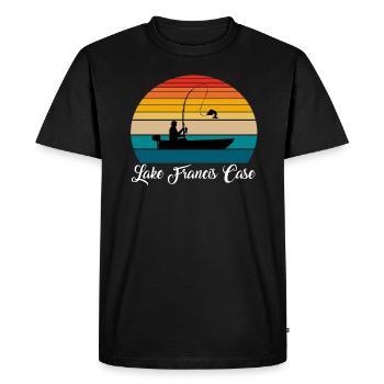 Lieu de pêche du lac Francis Case - T-shirt Premium bio Homme - noir - Devant - Nico (187cm)