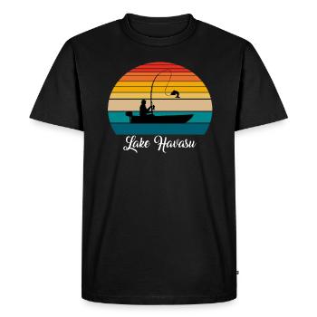 Lake Havasu Fishing Spot - Men's Premium Organic T-Shirt - black - Front - Nico (187cm)