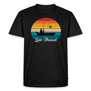 Lac Pleasant Fishing Spot - T-shirt Premium bio Homme - noir - Devant - Nico (187cm)