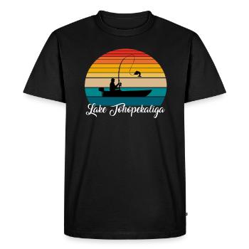 Lake Tohopekaliga Fishing Spot - Men's Premium Organic T-Shirt - black - Front - Nico (187cm)
