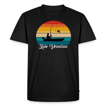 Lake Vermilion Fishing Spot - Men's Premium Organic T-Shirt - black - Front - Nico (187cm)