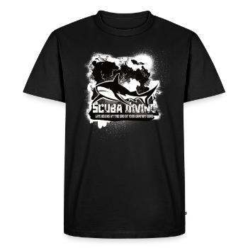 Scuba Diving Shark Reef End of the Comfort Zone - Men's Premium Organic T-Shirt - black - Front - Nico (187cm)