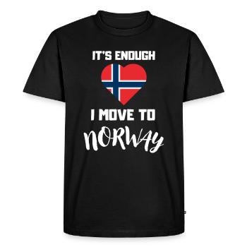Norway Heart Funny Norwegian Gift Norway - Men's Premium Organic T-Shirt - black - Front - Nico (187cm)