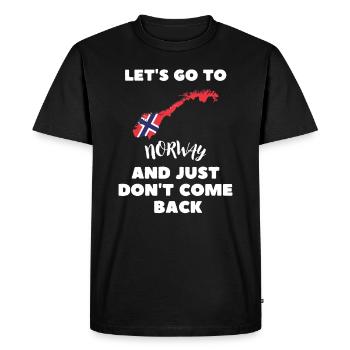 Norwegian Norwegian Flag Funny Norway - Men's Premium Organic T-Shirt - black - Front - Nico (187cm)