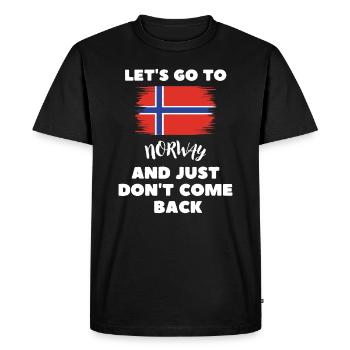 Norwegian Flag Norwegian Funny Norway - Men's Premium Organic T-Shirt - black - Front - Nico (187cm)