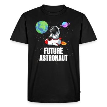 Universe Space Rocket Future Astronaut - Men's Premium Organic T-Shirt - black - Front - Nico (187cm)