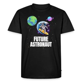 Surfing Planet Surfer Future Astronaut - Men's Premium Organic T-Shirt - black - Front - Nico (187cm)