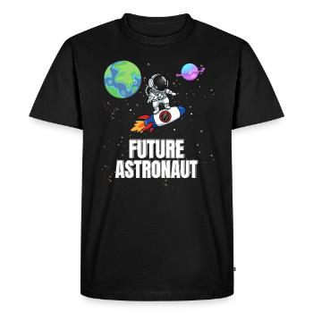 Galaxy Rocket Space Future Astronaut - Men's Premium Organic T-Shirt - black - Front - Nico (187cm)