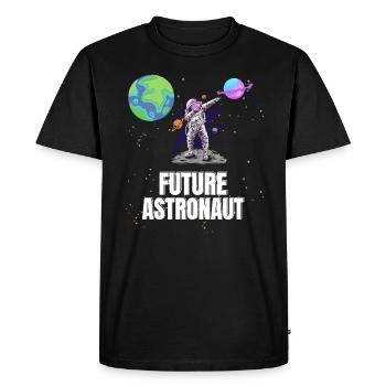 Astronomie spatiale Dabbing Futur astronaute - T-shirt Premium bio Homme - noir - Devant - Nico (187cm)