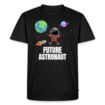 Rocket Planet Galaxy Future Astronaut - Men's Premium Organic T-Shirt - black - Front - Nico (187cm)