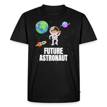 Space Planet Rocket Future Astronaut - Men's Premium Organic T-Shirt - black - Front - Nico (187cm)