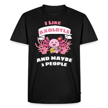 Tail Lurch Guitars Funny Gift Axolotl - Men's Premium Organic T-Shirt - black - Front - Nico (187cm)