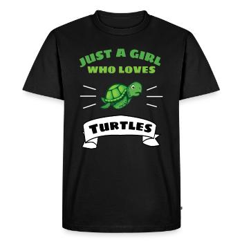 Océan Animal De Mer Animal Fille Cadeau Tortue - T-shirt Premium bio Homme - noir - Devant - Nico (187cm)