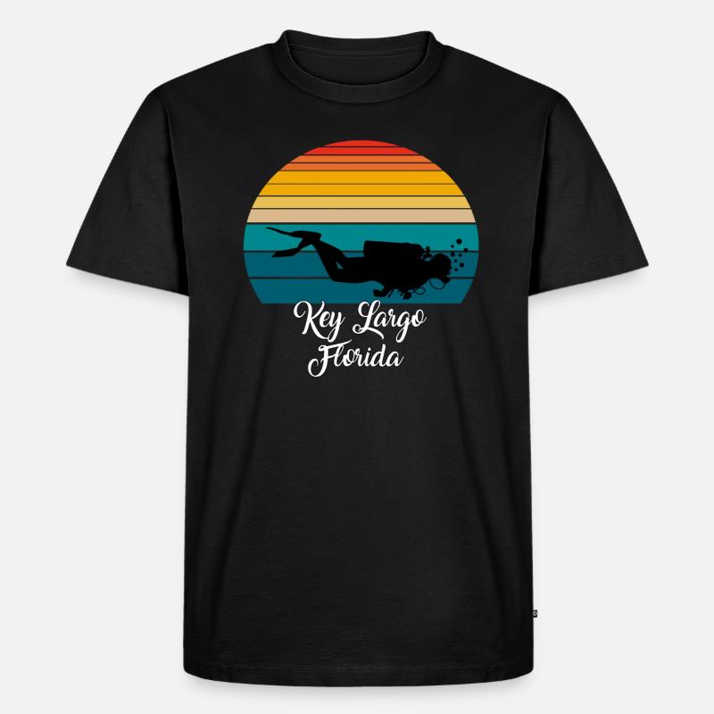 Key Largo Florida Diving - Männer Premium Bio T-Shirt - Schwarz