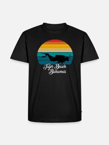 Tiger Beach Bahamas Diving - Men's Premium Organic T-Shirt - black