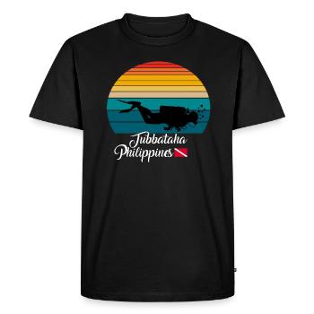 Tubbataha Philippines Diving - Men's Premium Organic T-Shirt - black - Front - Nico (187cm)