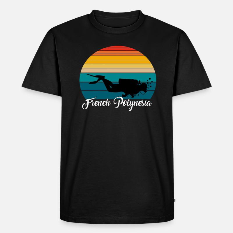 French Polynesia Scuba Diving Gift - Männer Premium Bio T-Shirt - Schwarz