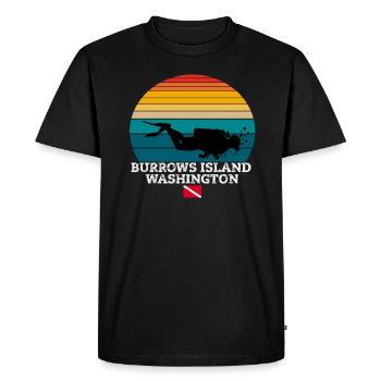 Burrows Island US Island Scuba Diving - Men's Premium Organic T-Shirt - black - Front - Nico (187cm)