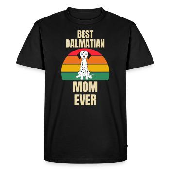 Maman Dalmate Rétro - T-shirt Premium bio Homme - noir - Devant - Nico (187cm)