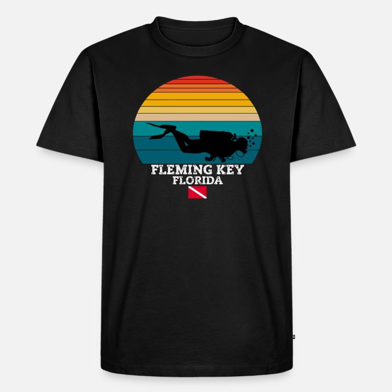 Fleming Key US Island Diving - Männer Premium Bio T-Shirt - Schwarz