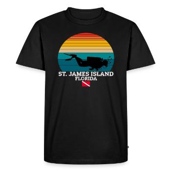 St. James Island US Island Diving - Men's Premium Organic T-Shirt - black - Front - Nico (187cm)