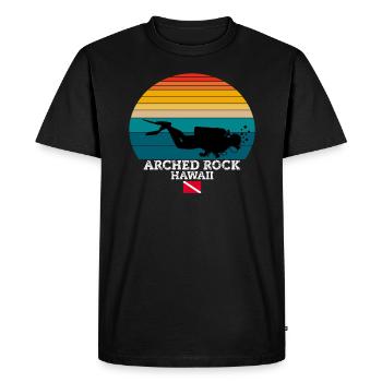 Plongée à Arched Rock US Island - T-shirt Premium bio Homme - noir - Devant - Nico (187cm)