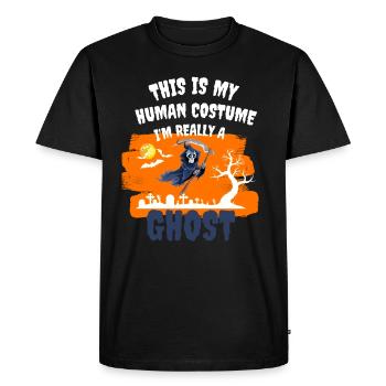 This is my costume actually I am a ghost - Men's Premium Organic T-Shirt - black - Front - Nico (187cm)