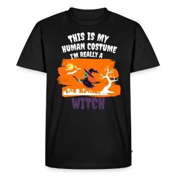 Witch Costume Witchcraft Funny Gift Halloween - Men's Premium Organic T-Shirt - black - Front - Nico (187cm)