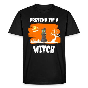 Bat Full Moon Witches Costume Party Halloween - Men's Premium Organic T-Shirt - black - Front - Nico (187cm)