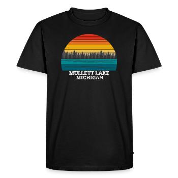 Mullett Lake Michigan - T-shirt Premium bio Homme - noir - Devant - Nico (187cm)